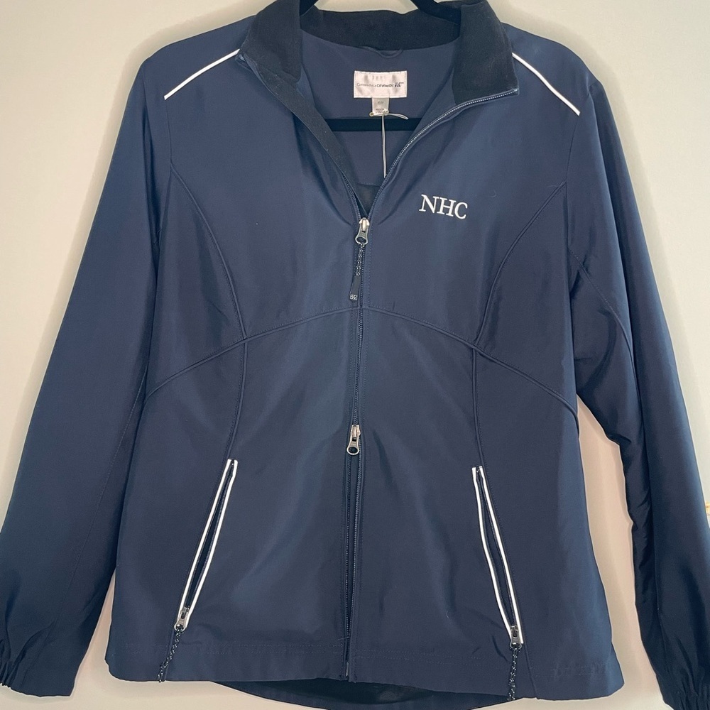 Cutter & Buck CB WINDTEC Full Zip Jacket Women's M Navy Blue Windbreaker